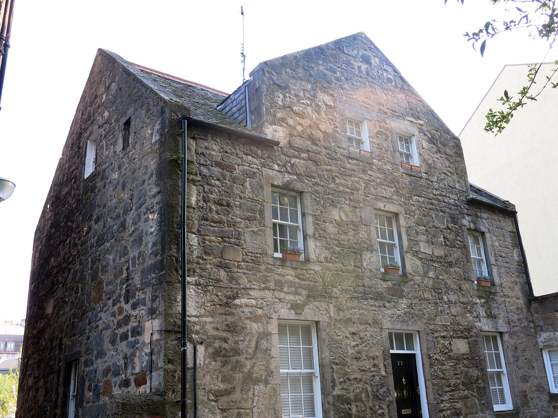 Sandstone repair on a historic Scottish building