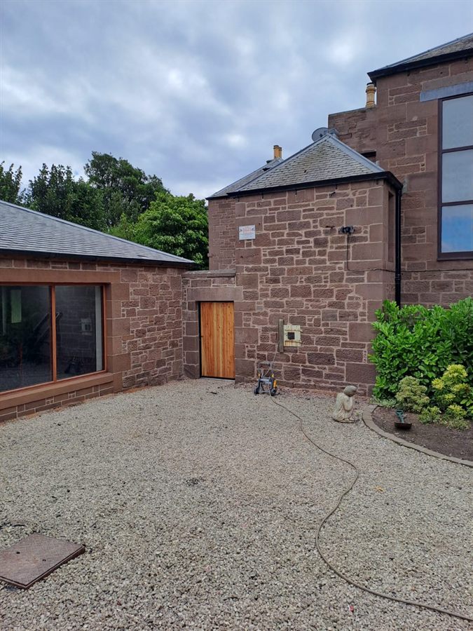 Cleaned traditional sandstone frontage